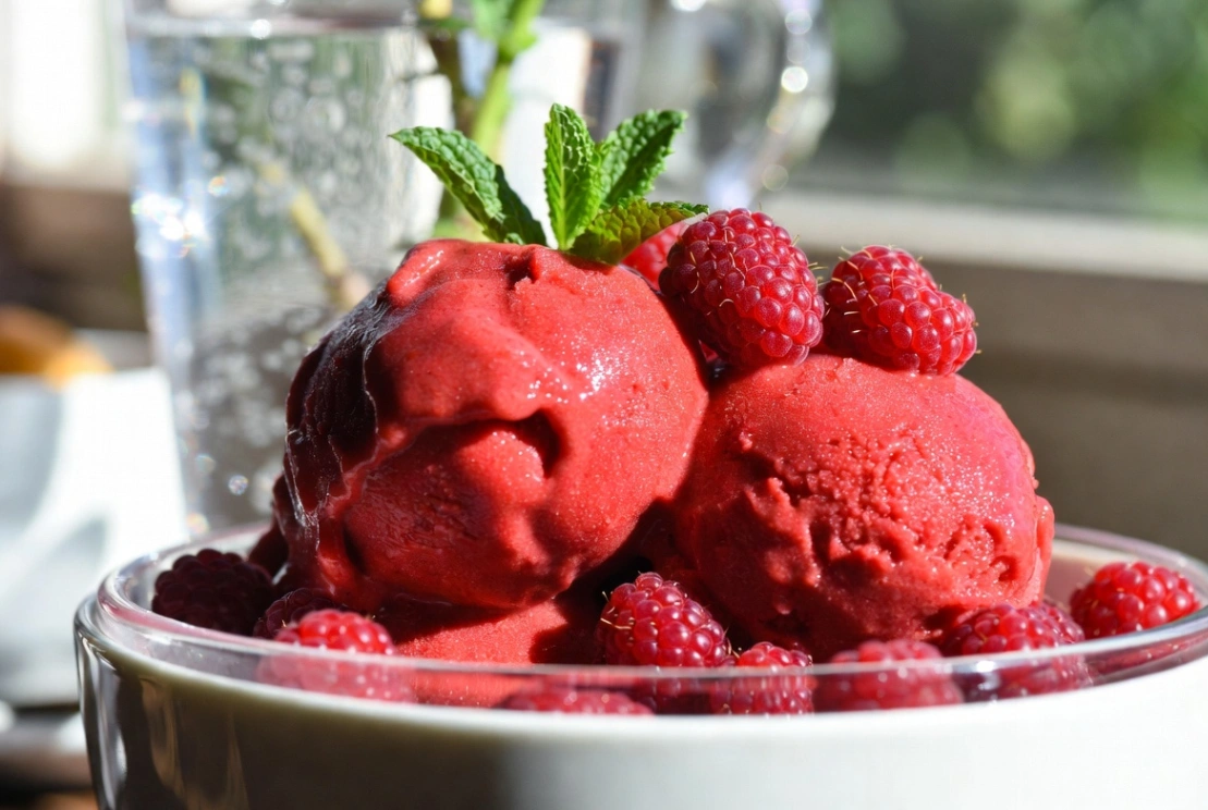 Plat : Sorbet framboise intense