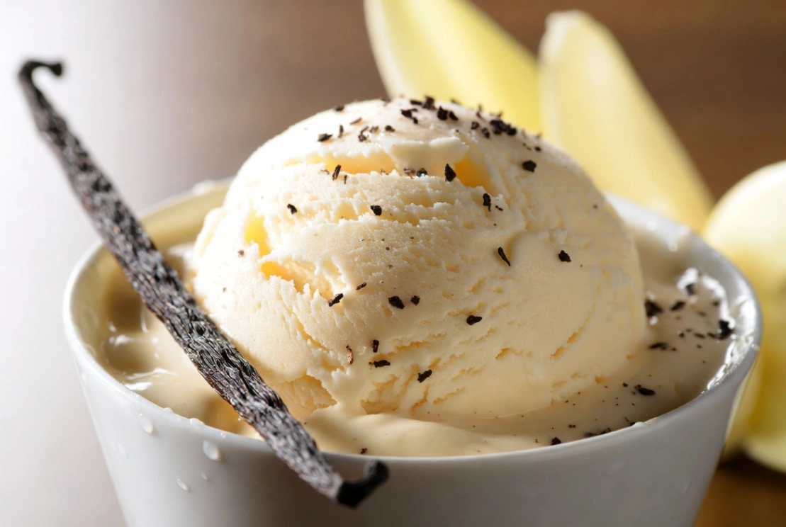 Plat : Glace vanille onctueuse
