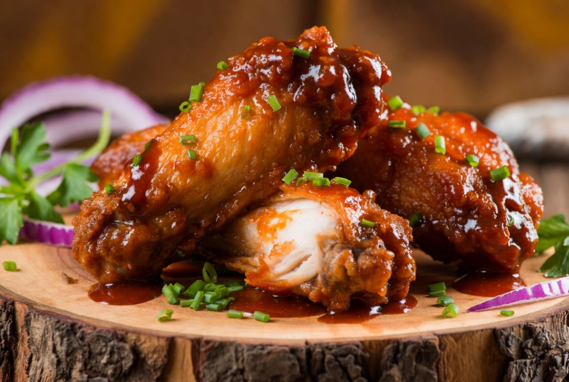 Plat : Ailes de poulet sauce BBQ