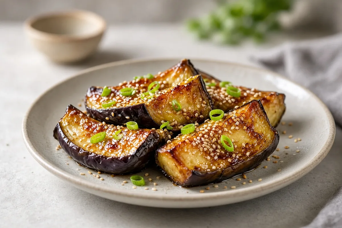 Plat : Aubergines rôties au miso