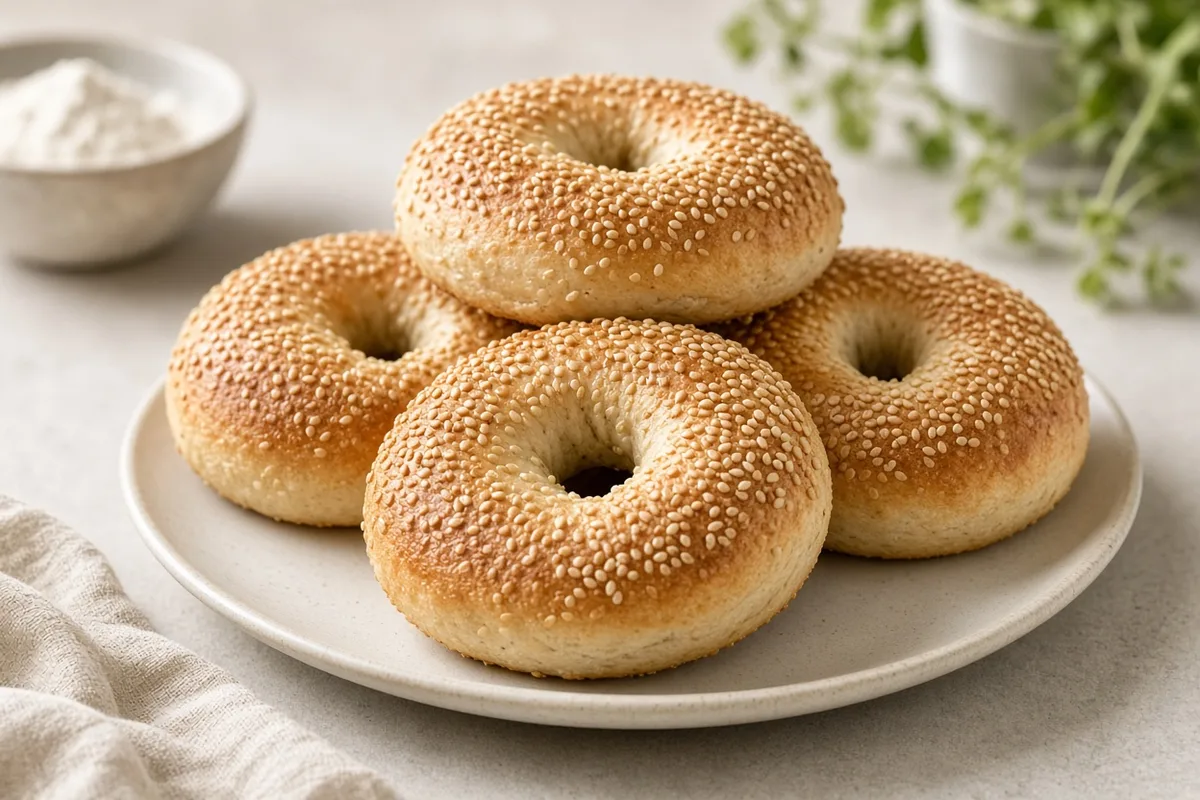 Plat : Bagels maison au sésame