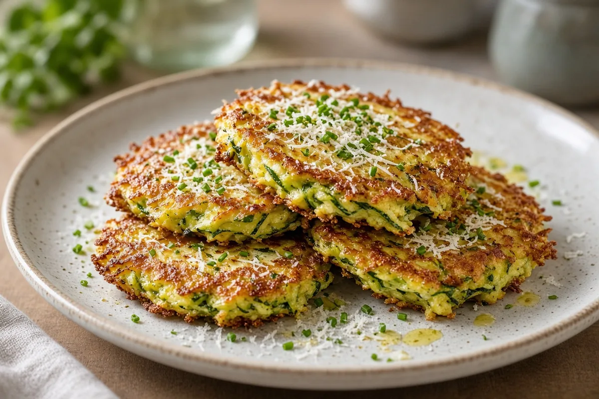 Plat : Beignets de courgette au parmesan