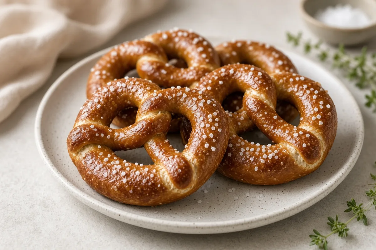 Plat : Bretzels moelleux au gros sel