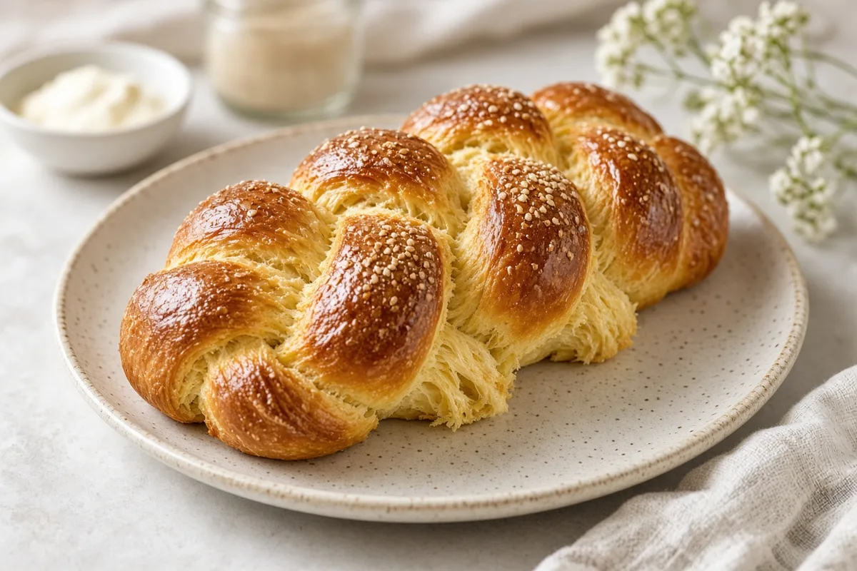 Plat : Brioche tressée à la fleur d’oranger