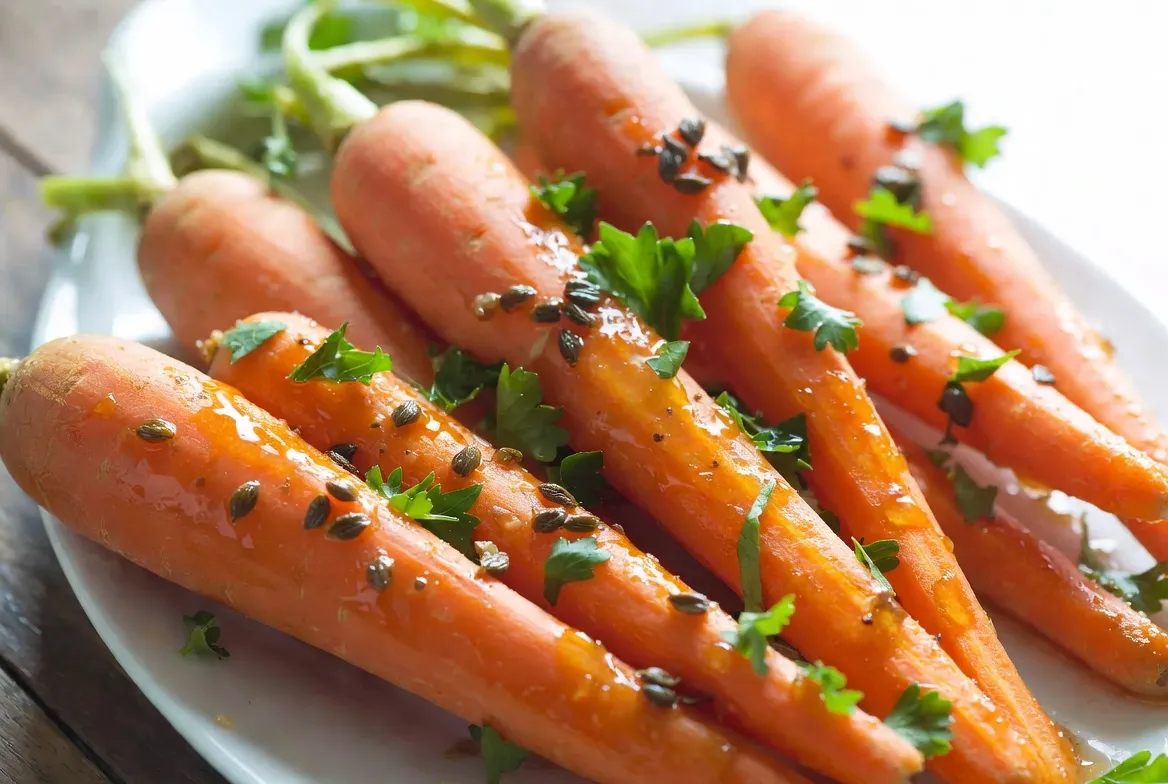 Plat : Carottes glacées au miel