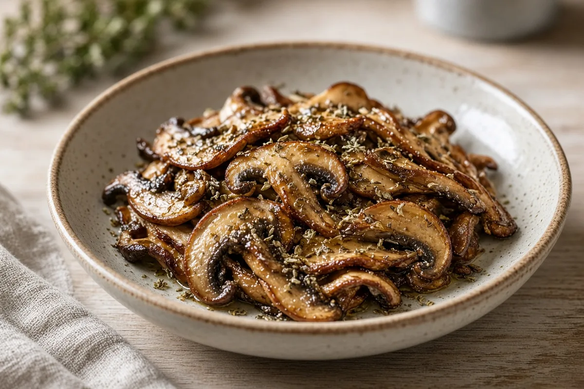 Plat : Champignons séchés ail-thym