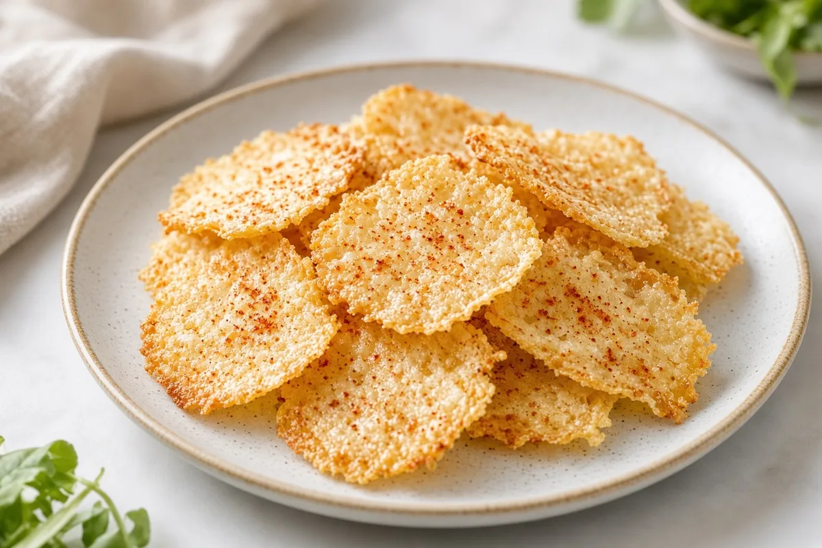 Plat : Chips de parmesan croustillantes
