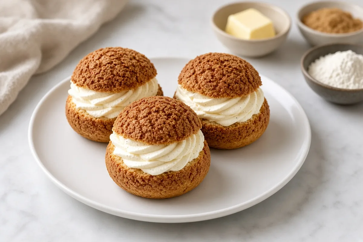 Choux craquelin Ă la chantilly mascarpone
