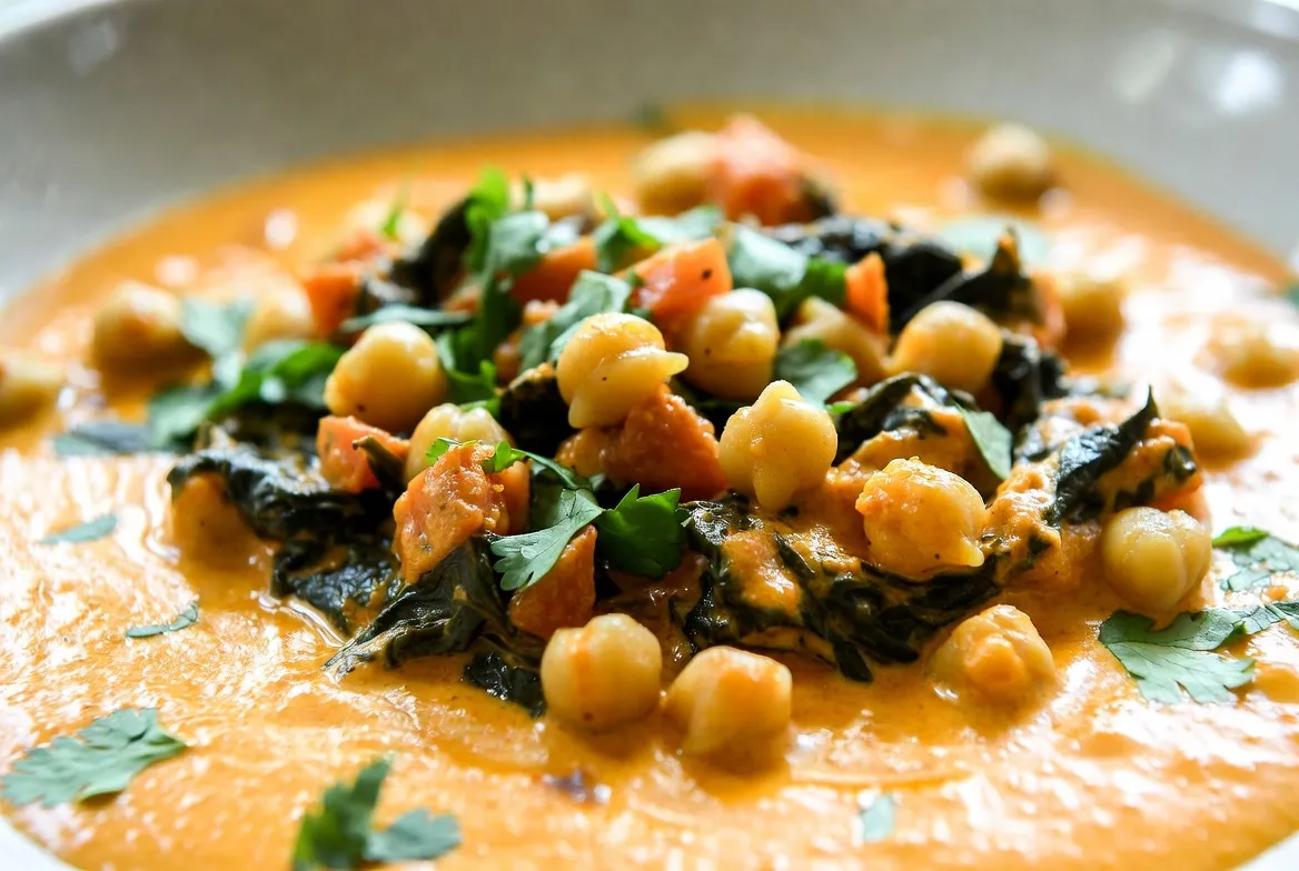 Plat : Curry de pois chiches épinards