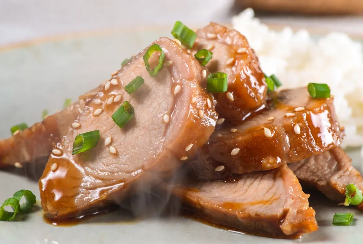 Plat : Filet mignon de porc vapeur miel-soja
