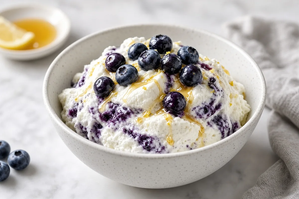 Plat : Frozen yogurt aux myrtilles