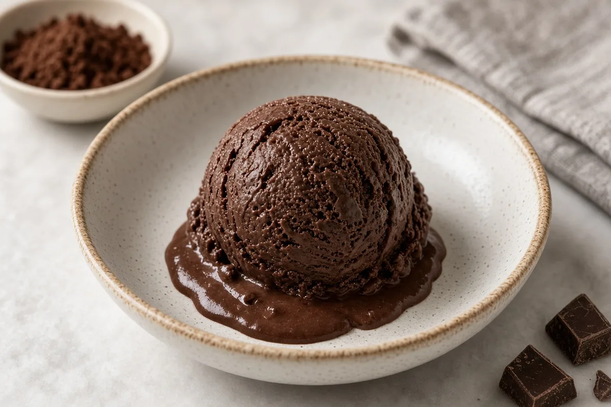 Glace au chocolat noir
