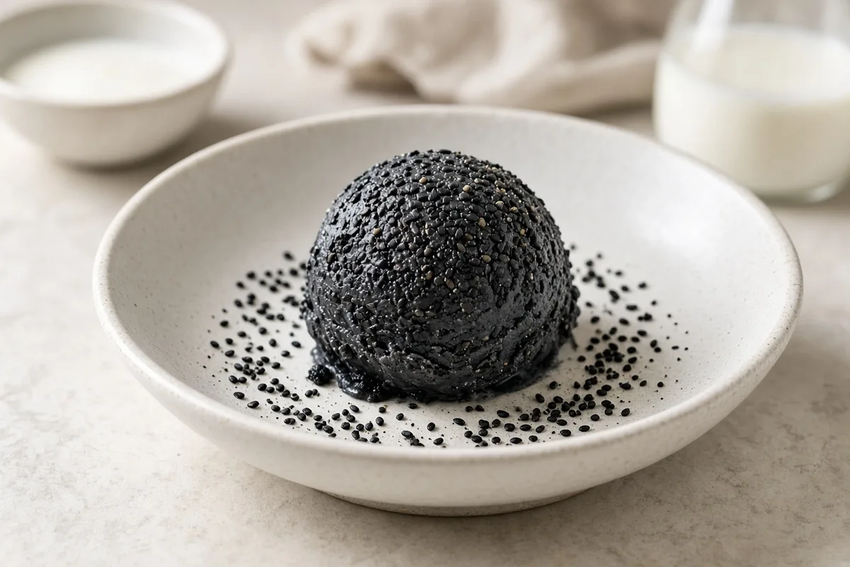 Glace au sésame noir