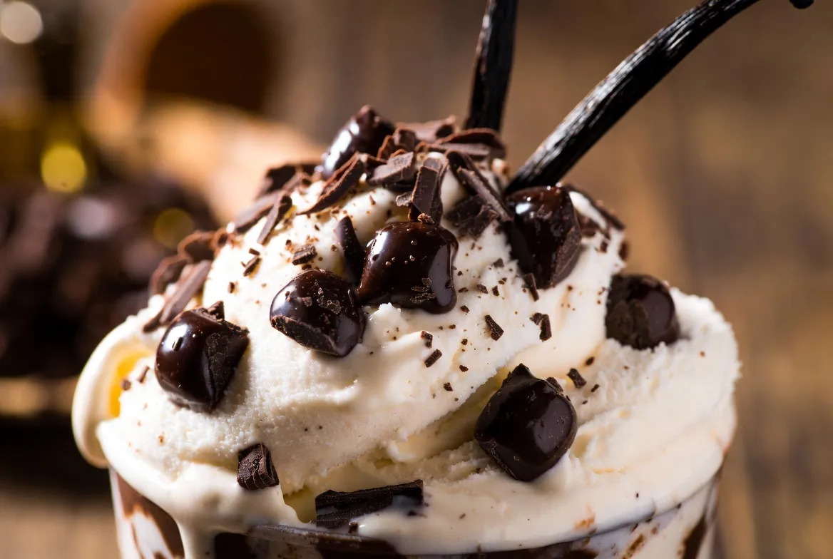 Plat : Glace stracciatella italienne
