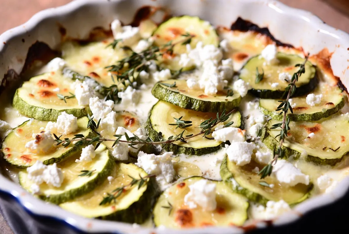Plat : Gratin de courgettes au chèvre