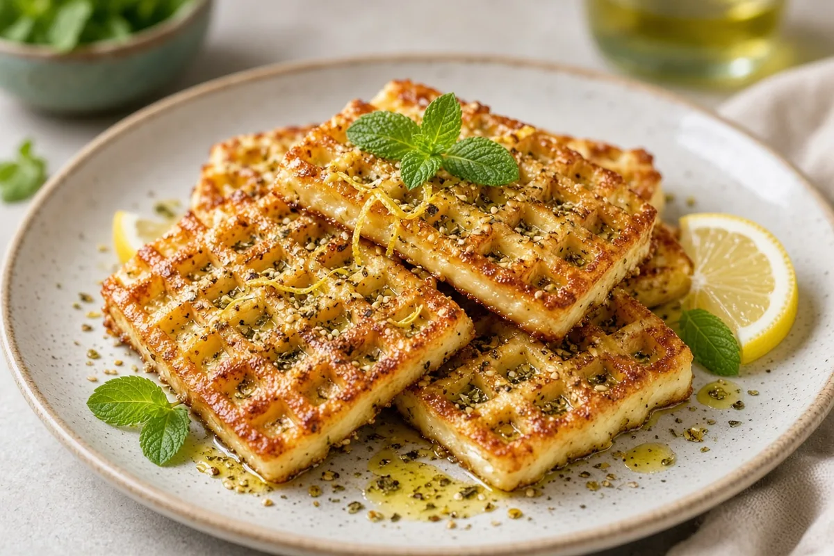 Plat : Halloumi gaufré citron-zaatar