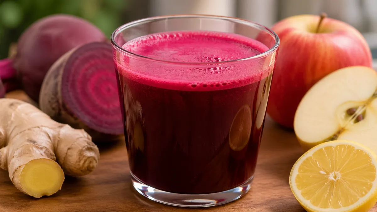 Plat : Jus betterave-pomme-gingembre
