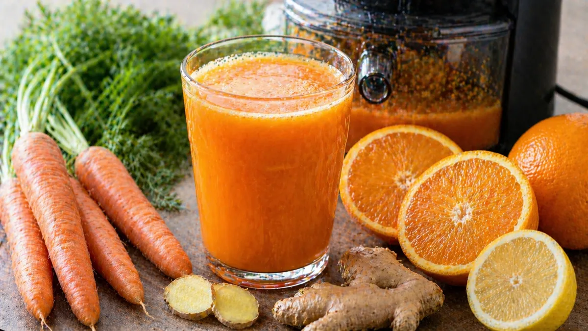 Plat : Jus carotte-orange vitaminé