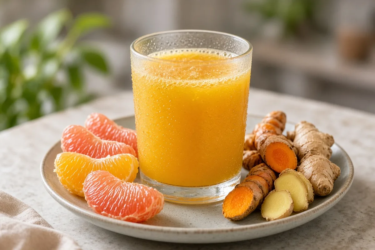 Plat : Jus orange-pamplemousse-curcuma