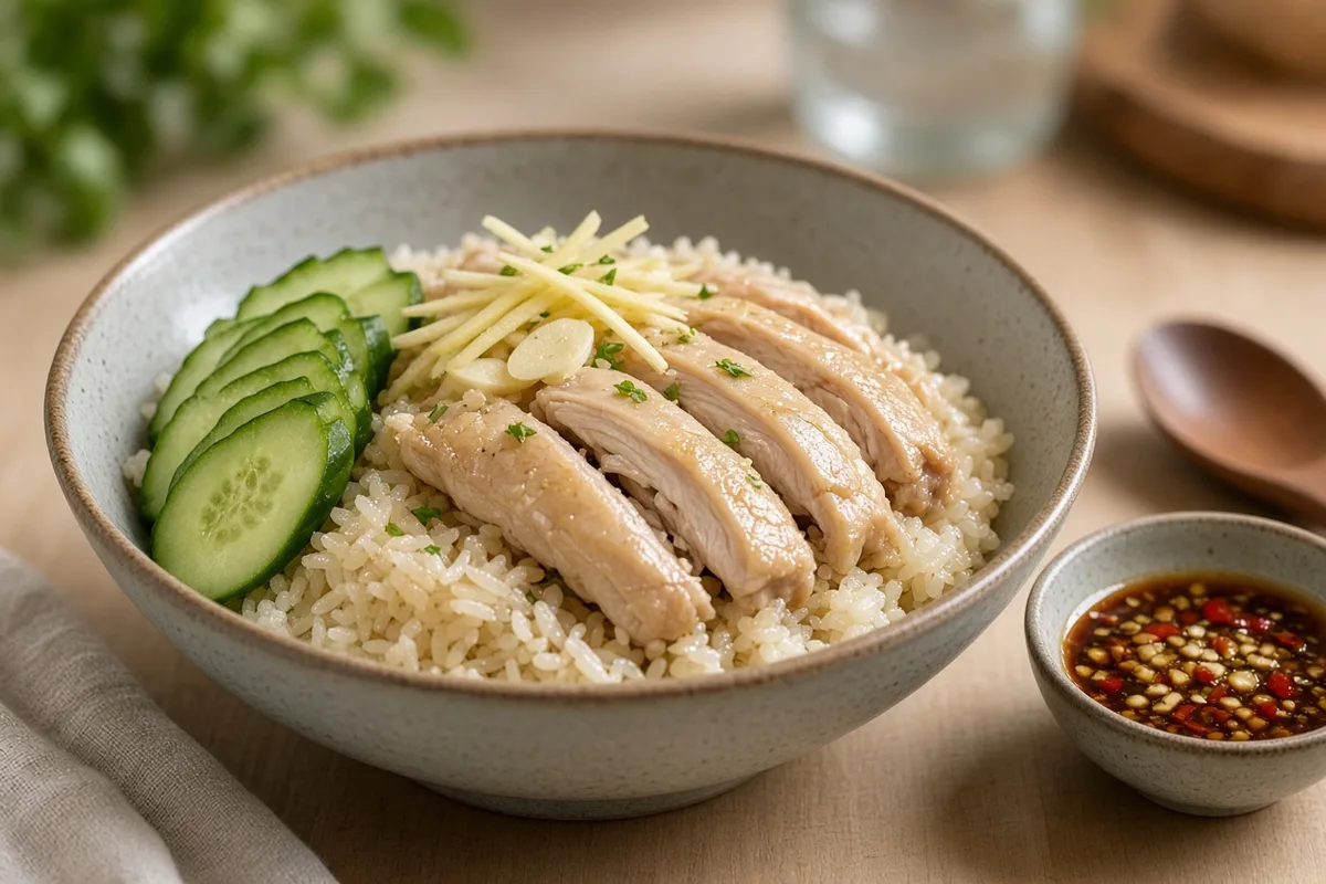 Plat : Khao man gai thaï au poulet