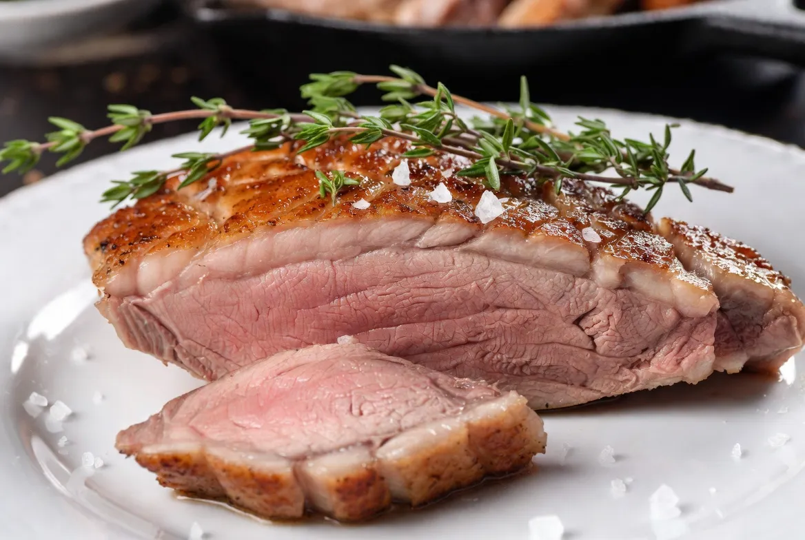 Plat : Magret de canard rosé