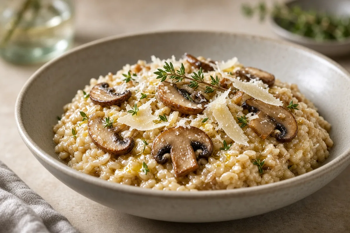 Orge perlé aux champignons
