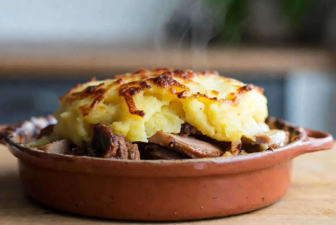 Plat : Parmentier de canard confit