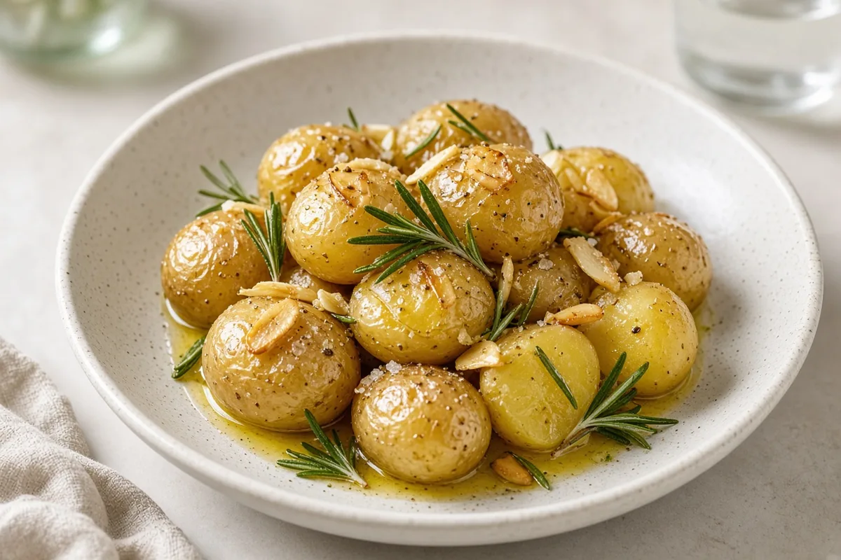 Plat : Pommes de terre grenaille sous vide ail-romarin