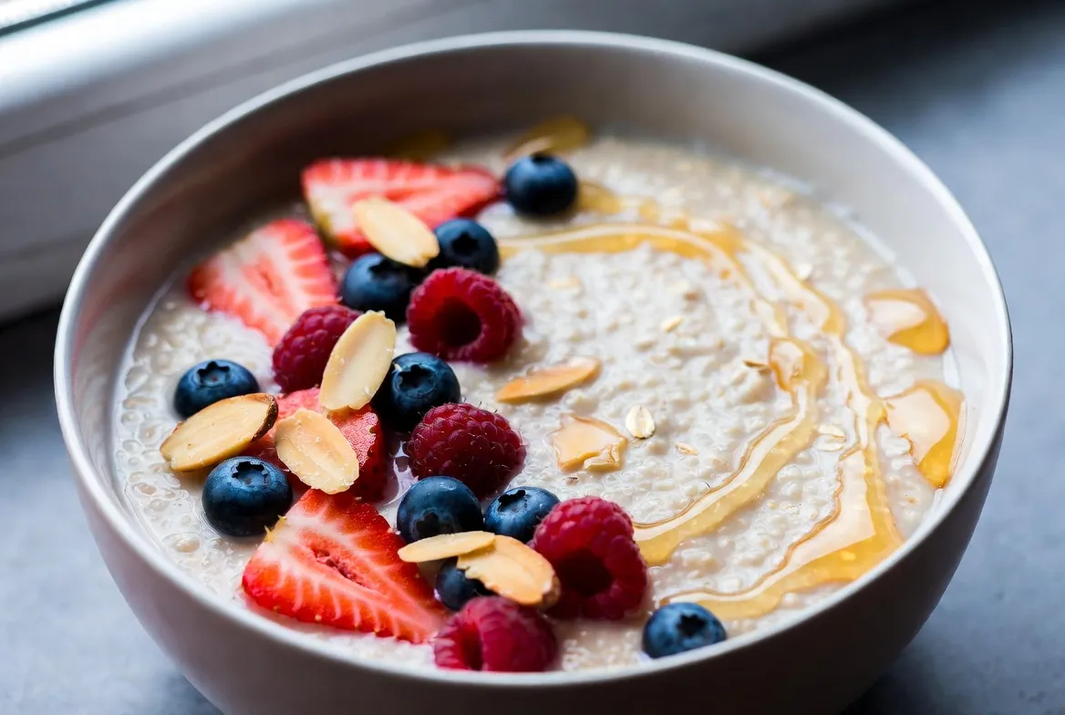 Plat : Porridge crémeux aux fruits rouges