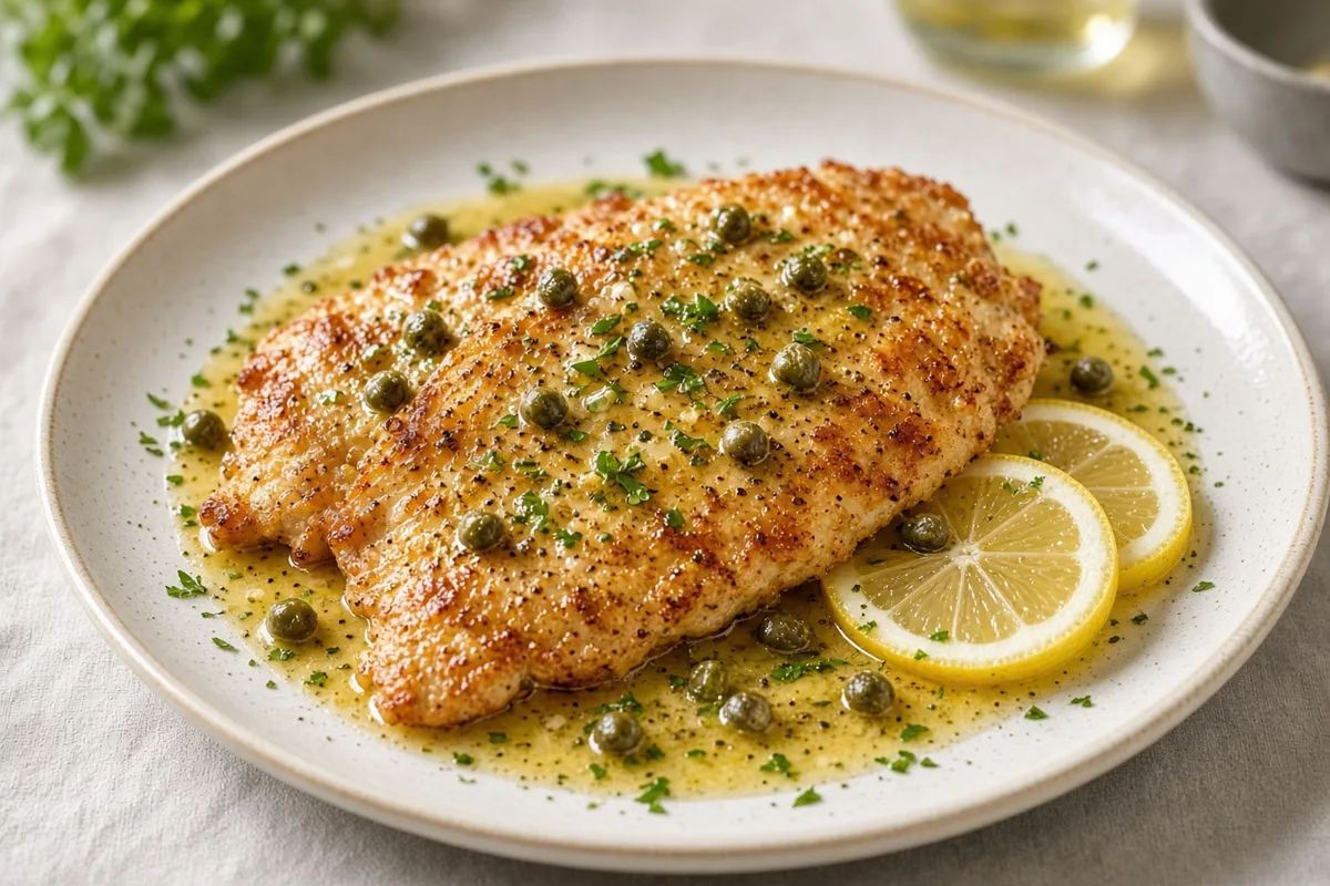 Plat : Poulet piccata citron-câpres