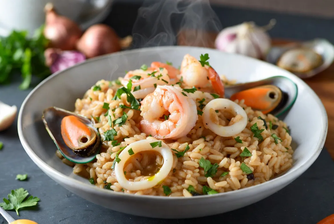 Plat : Risotto aux fruits de mer