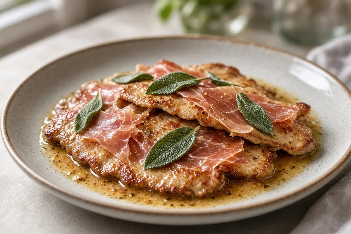 Plat : Saltimbocca de veau à la sauge