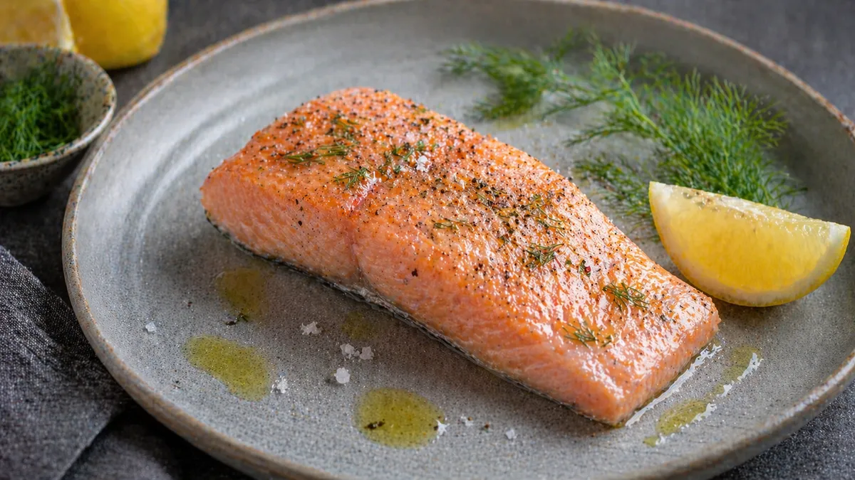 Plat : Saumon mi-cuit sous vide