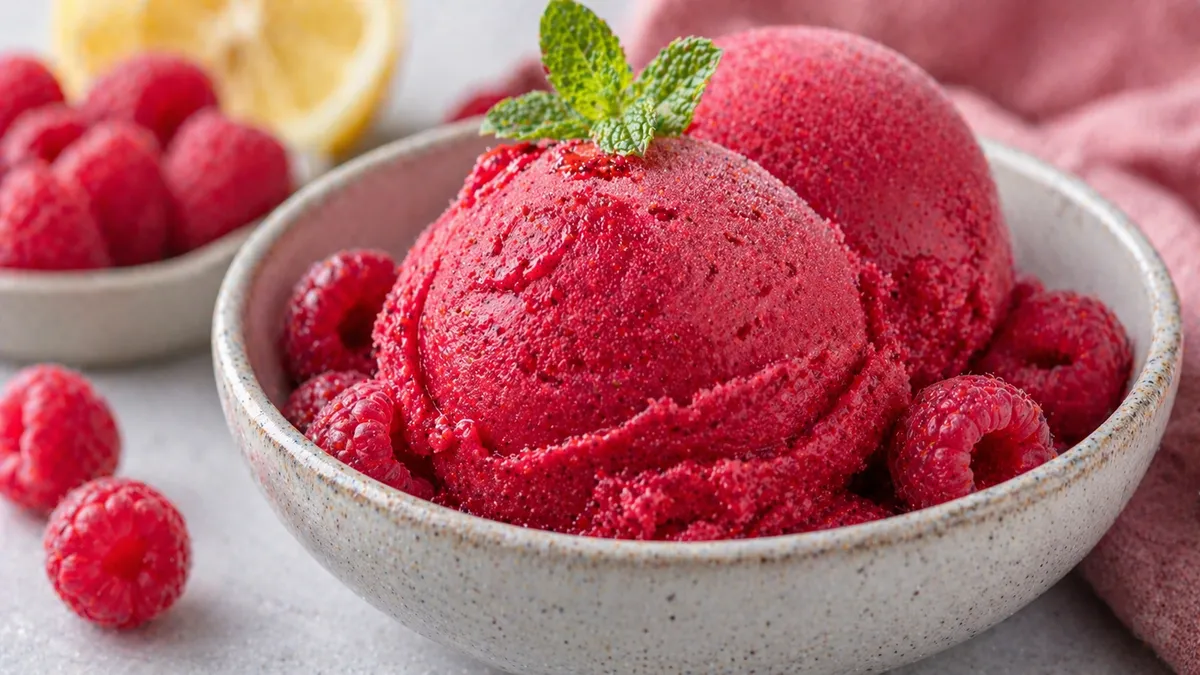 Plat : Sorbet framboise intense