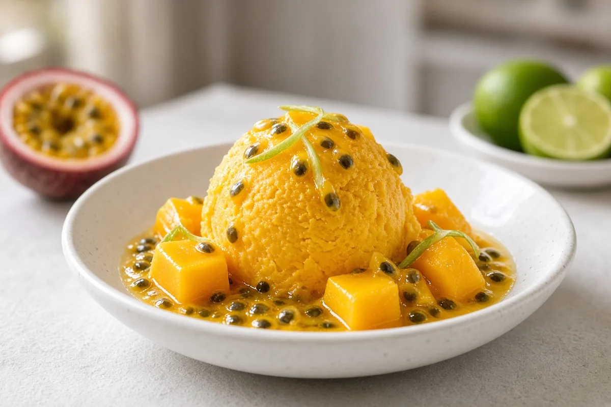 Plat : Sorbet mangue-passion