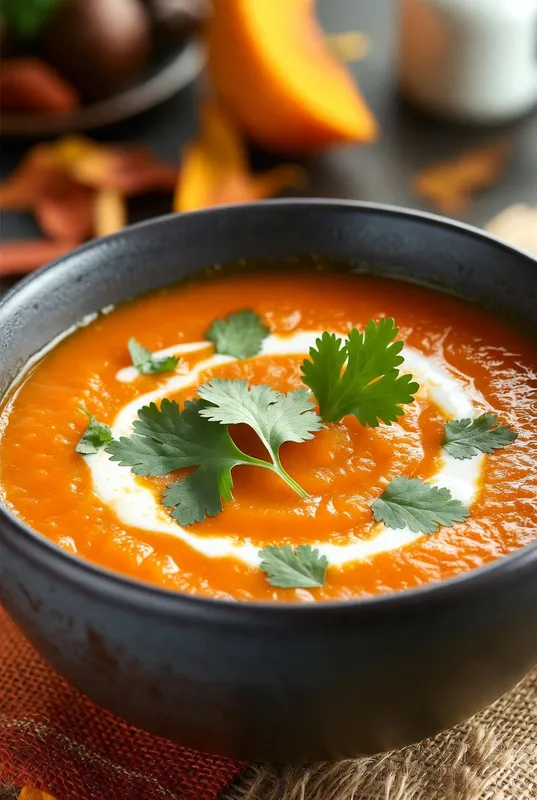 Plat : Soupe veloutée butternut-curry