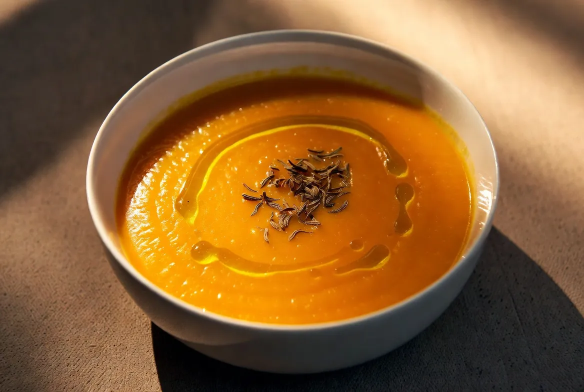 Plat : Velouté de potiron au cumin