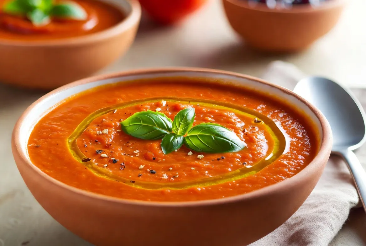 Plat : Soupe de tomates rôties