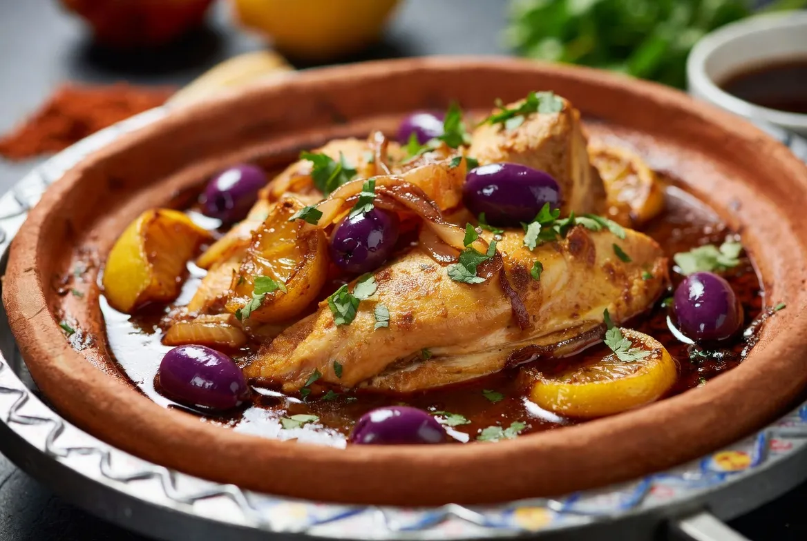 Plat : Tajine de poulet aux citrons confits